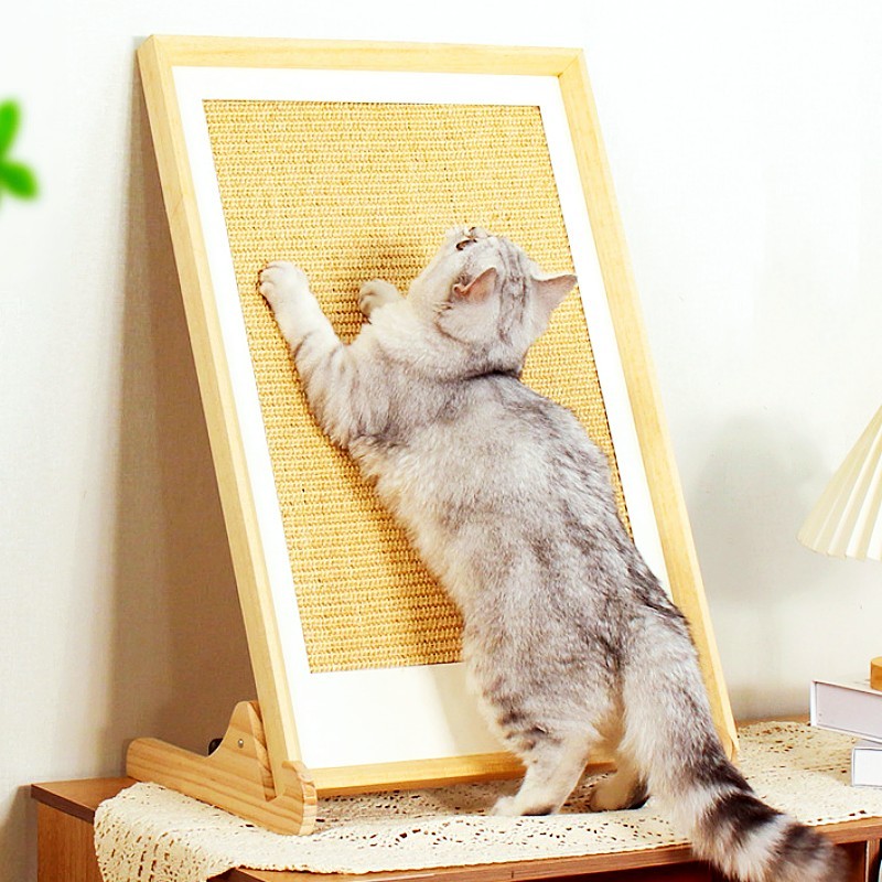 Cat Scratch Board Sisal Cat Scratch Pad Sofa Protector Wooden Scratchers for Cats Climbing Mat Kitten Training Pad Pet Furniture