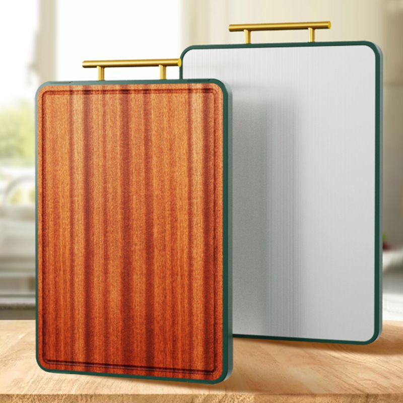 Antibacterial Anti-Mold Double-Sided Stainless Steel And Solid Wood Cutting Board Home Use Knife Board Chopping Board