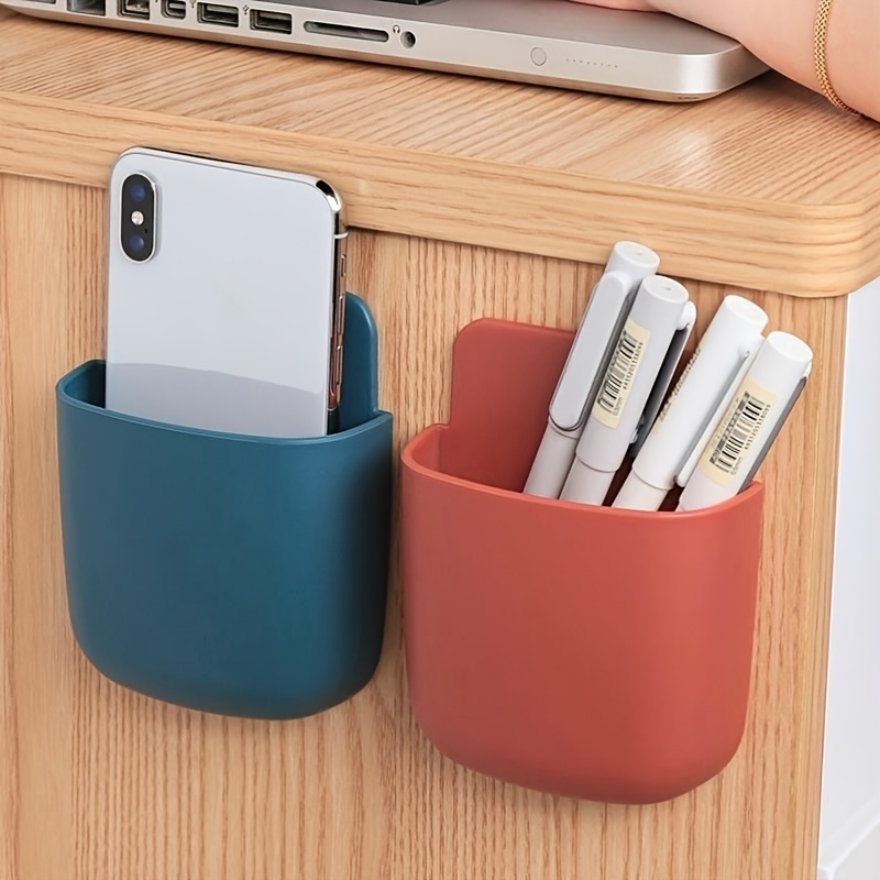 Multi-Functional Remote Control Storage Box: Wall-Mounted Bedside Phone Storage Shelf, Miscellaneous Items Organizer
