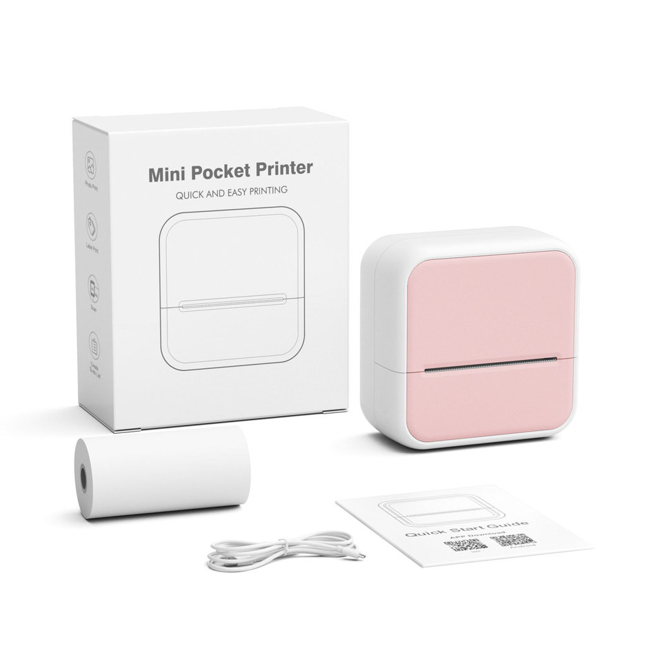 Printer Portable Mini Label Pocket Mobile Phone Bluetooth Handheld Printer