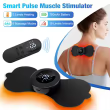 2025 EMS Neck Massager Heating Pulse Electric Cervical Massage Patch Portable Mini Muscle Massager Stimulator For Back Arm Leg