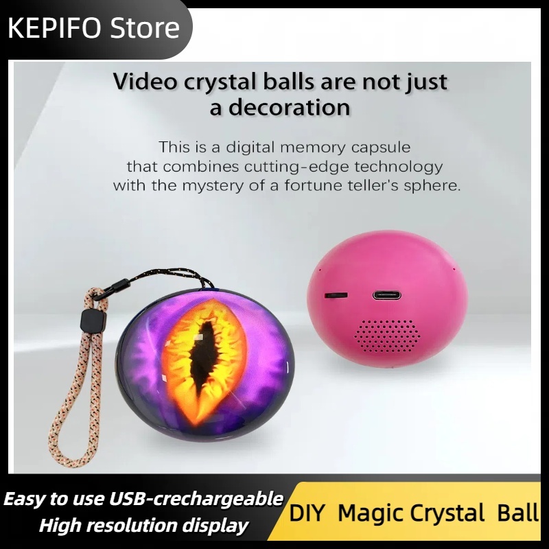 3D crystal ball customized video playback screen electronic ball, suitable for gifting to family and friends, birthday gifts