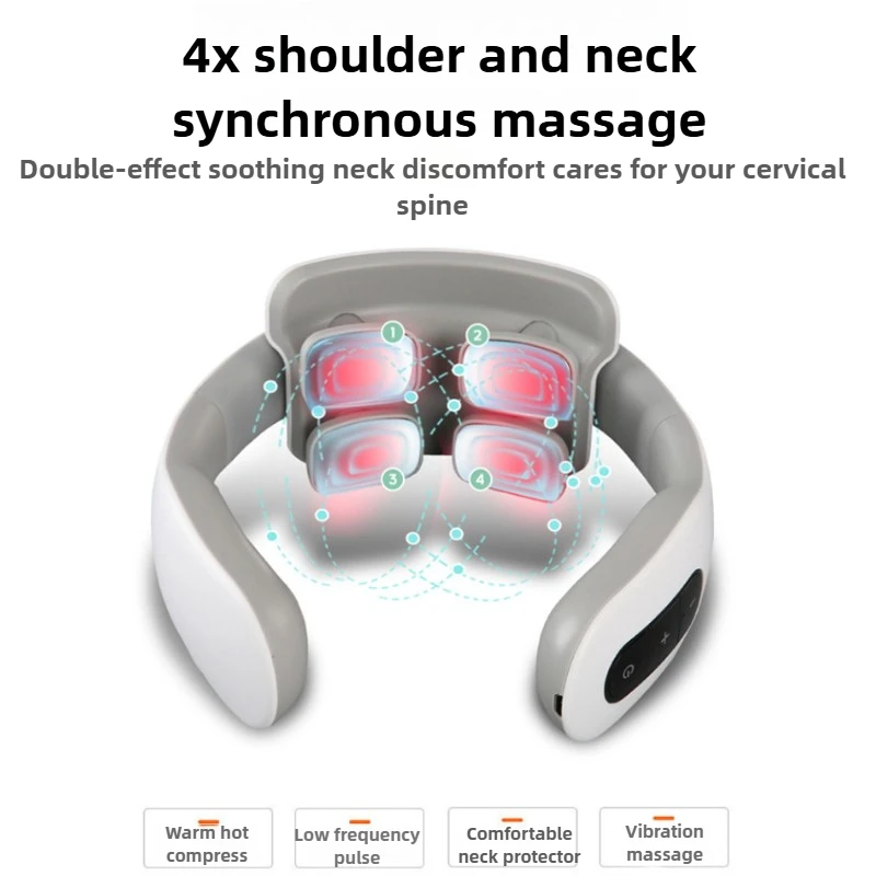 Portable Smart Neck and Shoulder Massager - USB Rechargeable