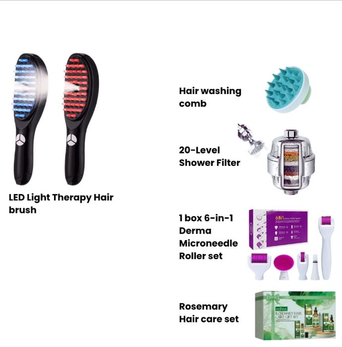 hair brush+hair washing comb+shower filter+hair care set+roller set