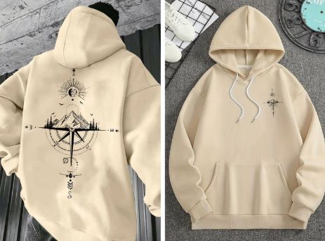 American retro trend pullover hooded sweater men 2025 spring and fall new loose high street casual hundred tops