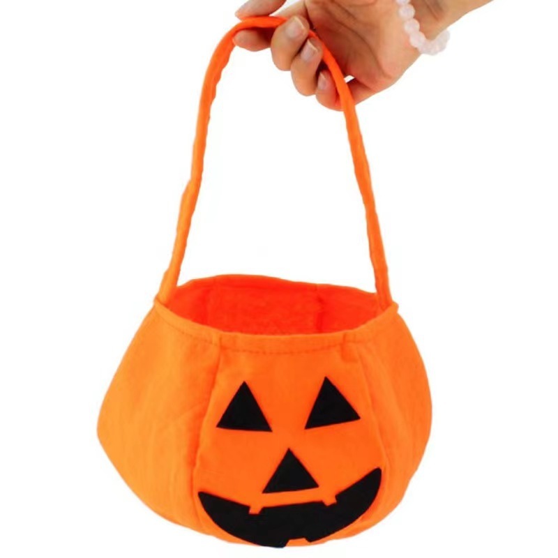 1pc 2025 Halloween Theme Pumpkin Biscuit Candy Tote Bag Children Boys Girls Birthday Anniversary Celebration Decoration Supplies