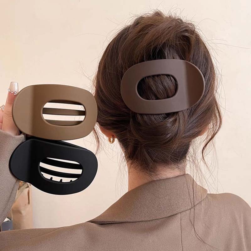 Vintage Large Hair Claw Clamp Plastic Duckbill Hair Clip Matte for Women Girls Hairpins Ponytail Styling Tools Hair Accessories