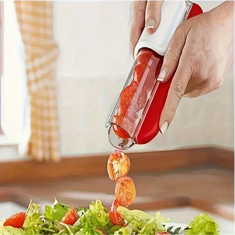 New Grips Grape Tomato And Cherry Slicer Kitchen Vegetable Fruit Cutter Chopper Tools Auxiliary Baby Food Kitchen Cooking Tool