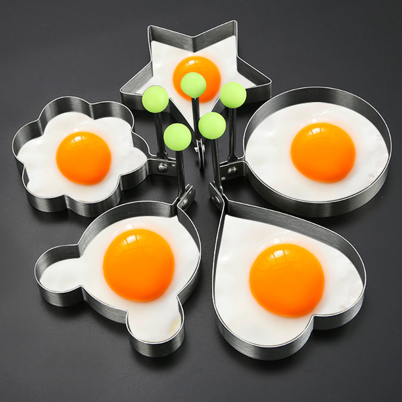 1Pc Stainless Steel Eggs Rings Mold With Handle,Round Non-stick Pancake Omelette Mold For Griddle,Egg Shaper Home Kitchen Items