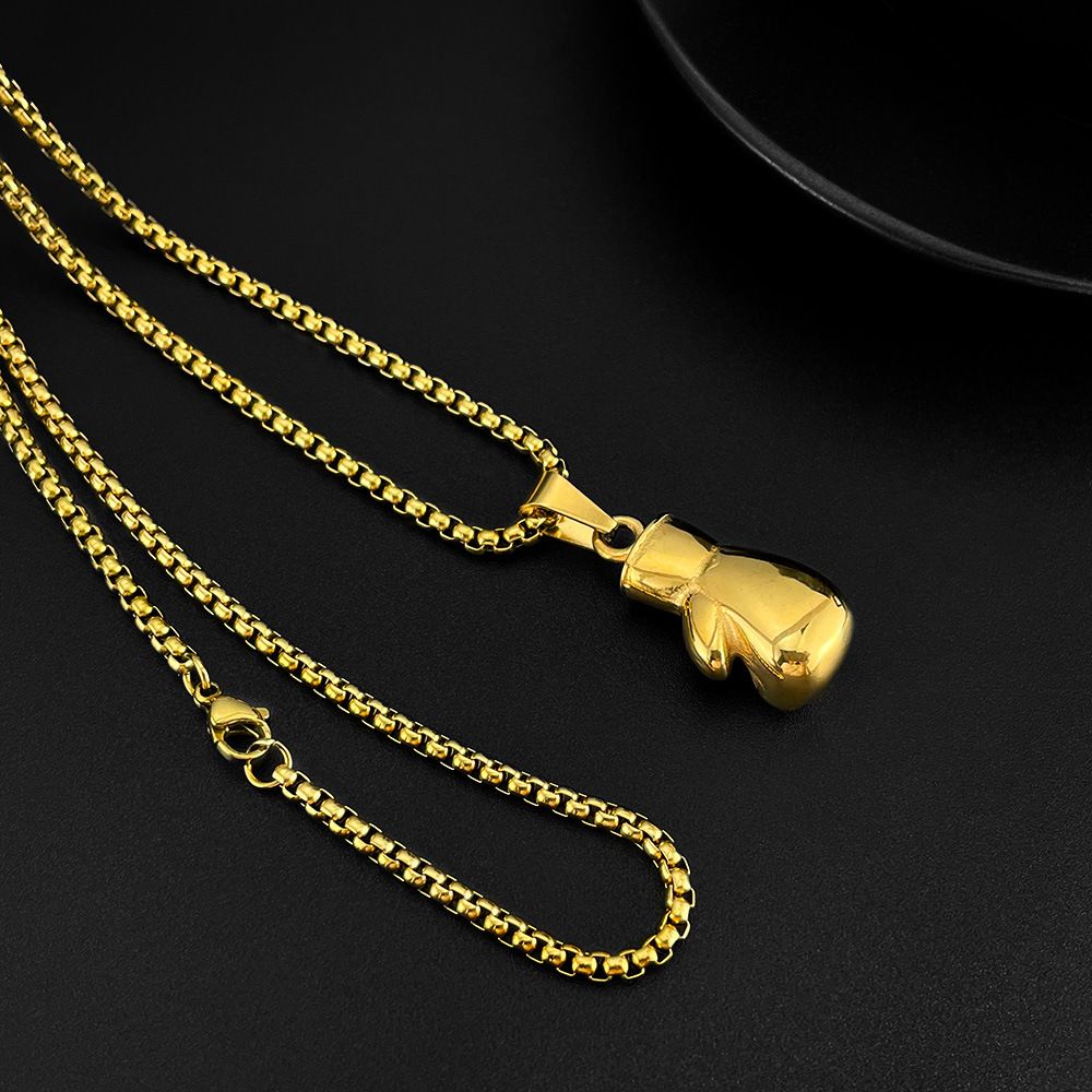Hip Hop Stainless Steel Boxing Gloves Couple Necklace - Unique Classic Titanium Steel Jewelry