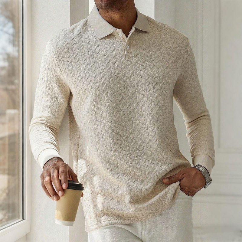 Men Long Sleeve Polo Shirt High Quality Male Clothing Office Polos T-shirt Business Poloshirt Casual Fashion Polo T Shirt Men