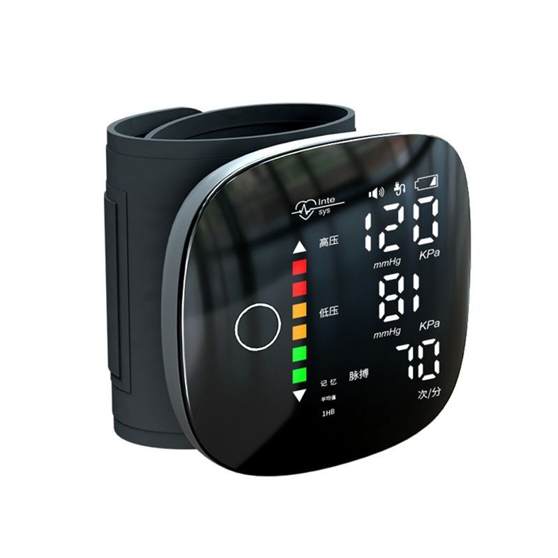 AEF7-Rechargeable Blood Pressure Meter Wrist Blood Pressure Eter Smart Touch Screen Blood Pressure Meter