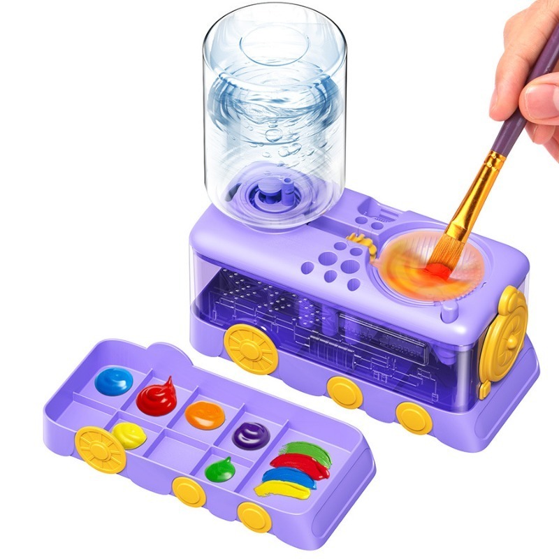 Hair Brush Cleaner Automatically Changes The Washing Pen Holder for Watercolor Painting Brush Rinser Watercolor Wash Pen Holder