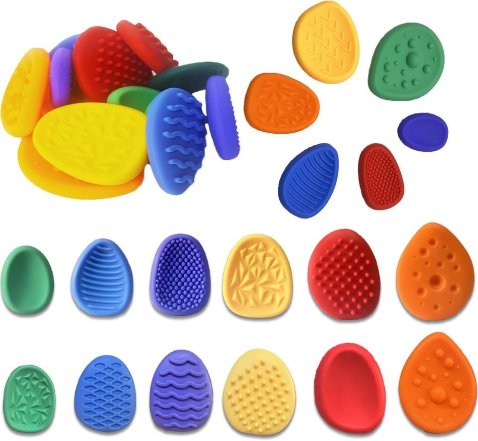Fidget Toys for Kids Adults Textured Sensory Stones for Autism ADHD Kids Calming, Fidget Stress Relief Toys Gifts