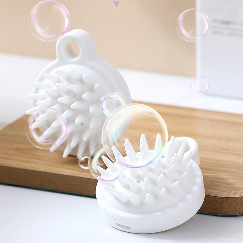 Silicone Shampoo Brush Head Scalp Massage Comb Clean The Scalp Thoroughly Body Massage Brush Bath Brush Salon Hairdressing Tool