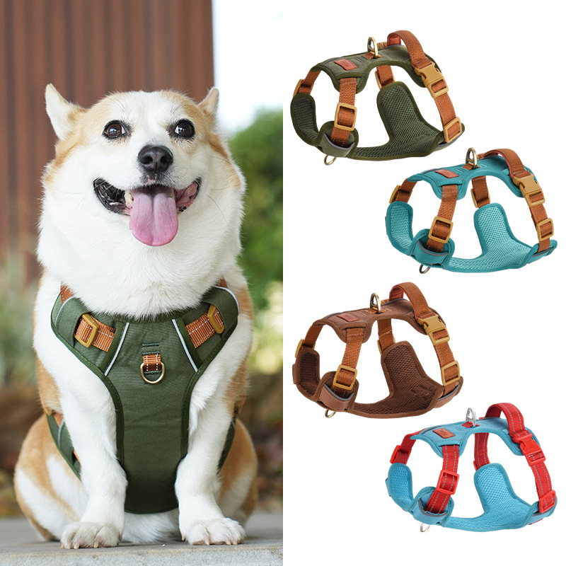High-end Upgraded Dog Harness Thick Oxford Mesh Cloth Reflective Dog Vest Harness for Small Medium Big Dogs Pet Dogs Accessoires