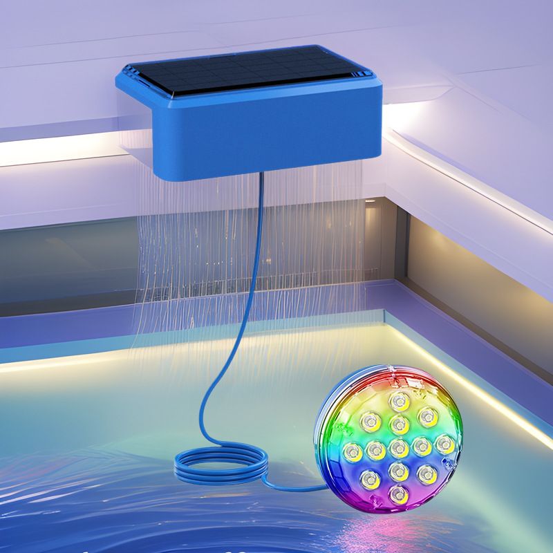 Solar LED Pool Light — Round, Multicolor, Waterproof Underwater Light