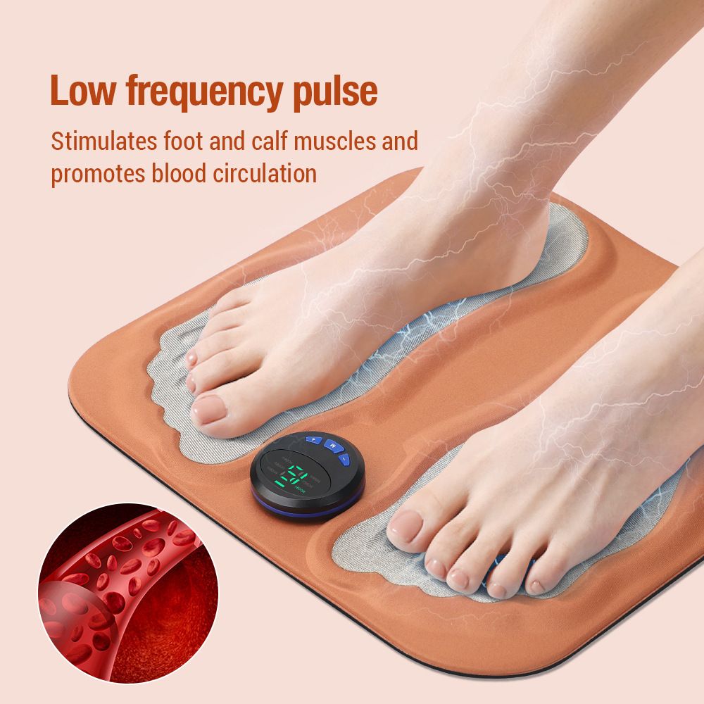 Smart Home EMS Foot Pad – Pulse Meridian Foot Mat, Micro-current Foot Massager for Acupoint Reflexology