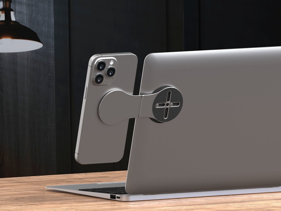 Magnetic mount, foldable phone stand, laptop stand