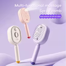 Multifunctional red light spray massage comb hair care and anti-short-tempered, one-button cleaning tangled hair and deeply nour