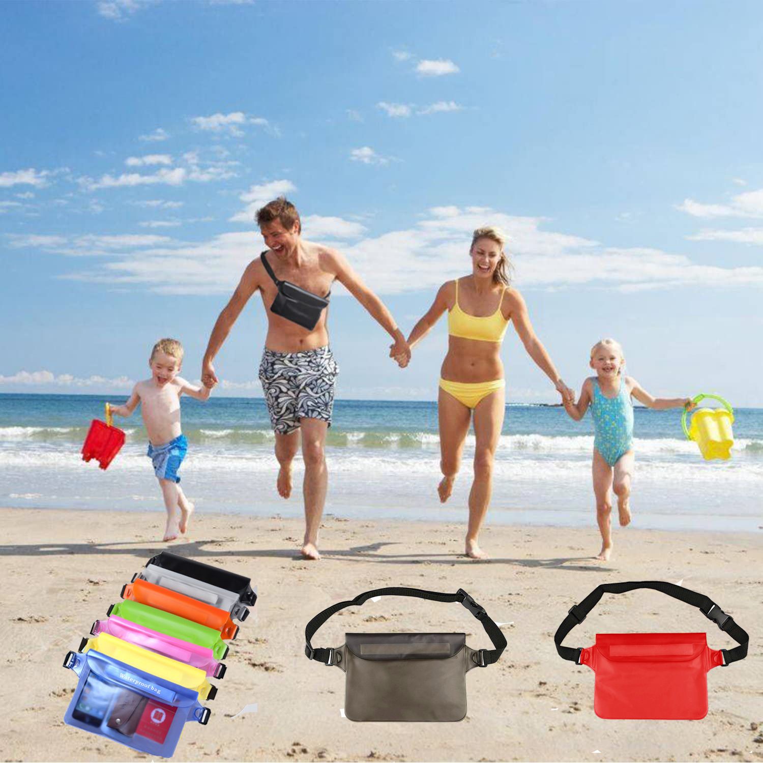 Waterproof Swimming Diving Bag PVC Beach Drifting Diving Waist Pack Shoulder Bag Underwater Mobile Phone Case Outdoor Dry Bag
