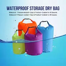 Outdoor sports waterproof bag, portable folding storage bucket handbag drifting bag beach foldable cycling storage bag